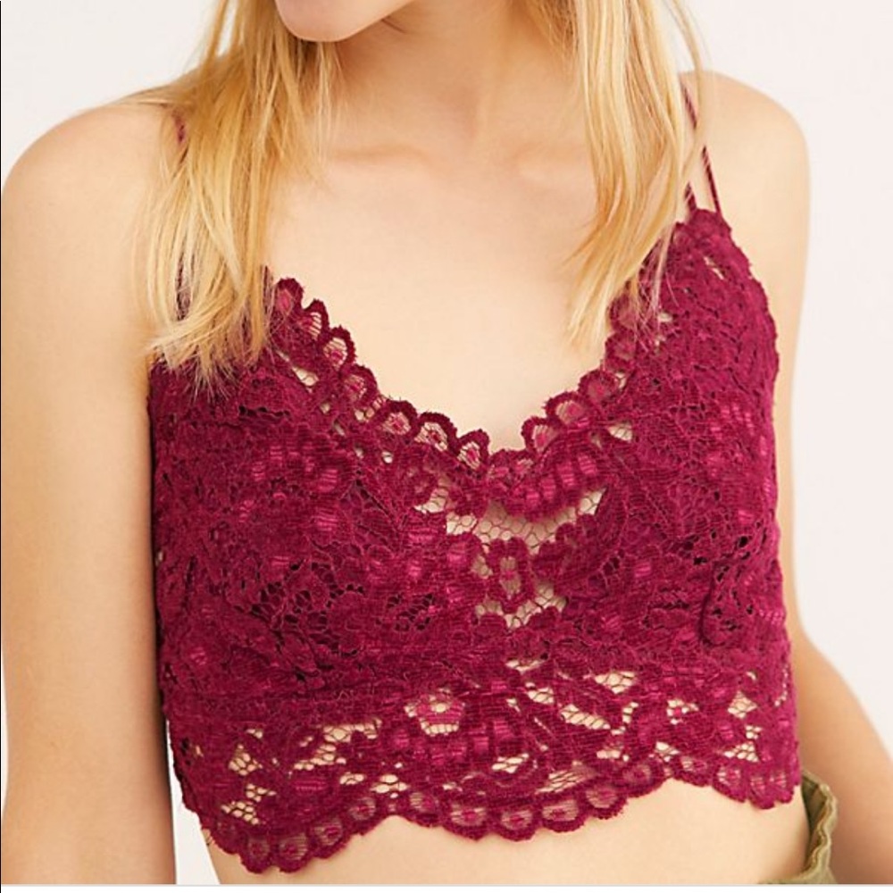 Free People | Celine Mulberry Velvet Bralette - Picture 2 of 9